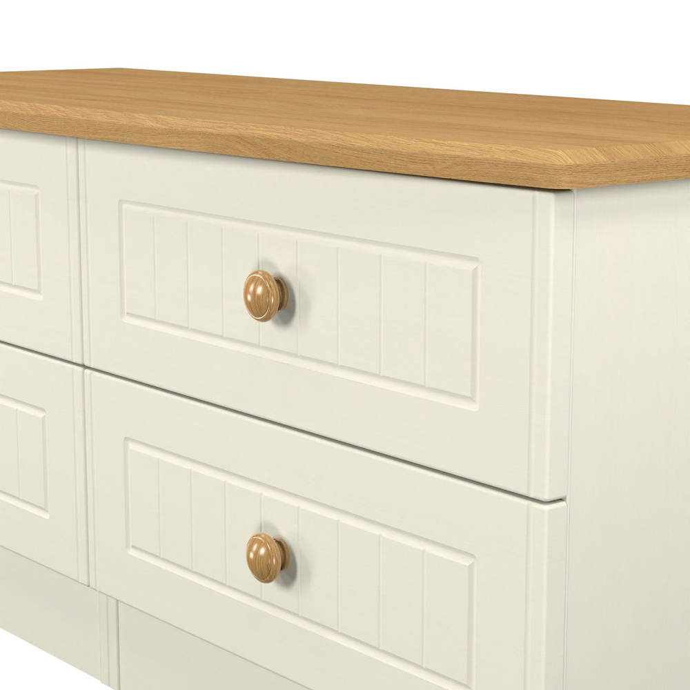 Crowndale Warwick 4 Drawer Cream Ash and Oak Bed Box Image 5