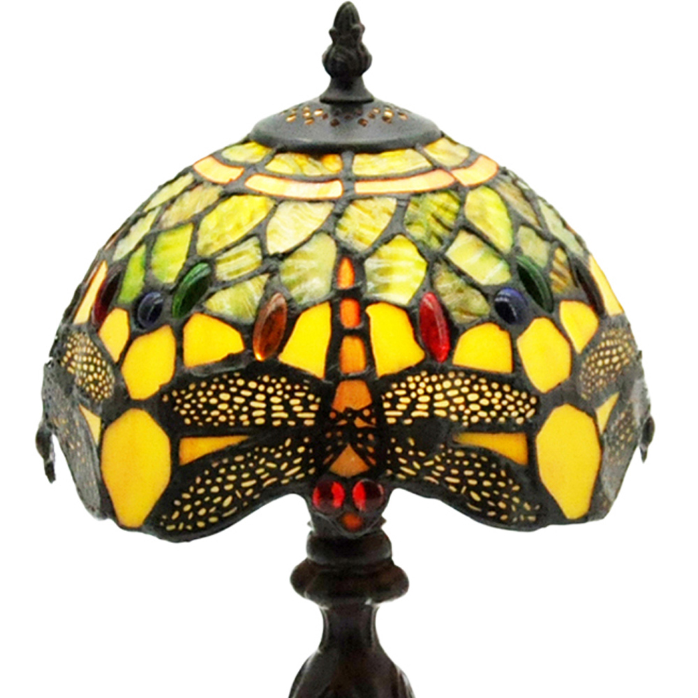Acacia Home Tiffany Green Shade Dragonfly Table Lamp 20.3cm Image 2