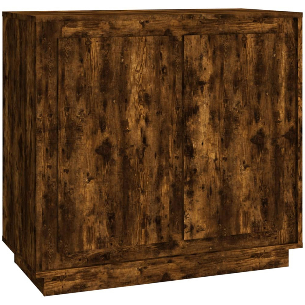 vidaXL 2 Door Smoked Oak Sideboard Image 2