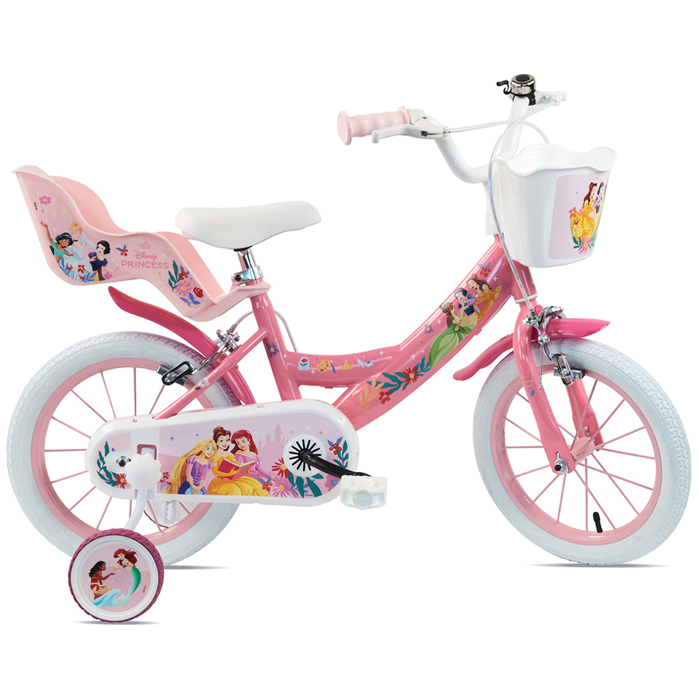 Denver Disney Princess 14 inch Kids Bicycle with Stabilisers Image 1