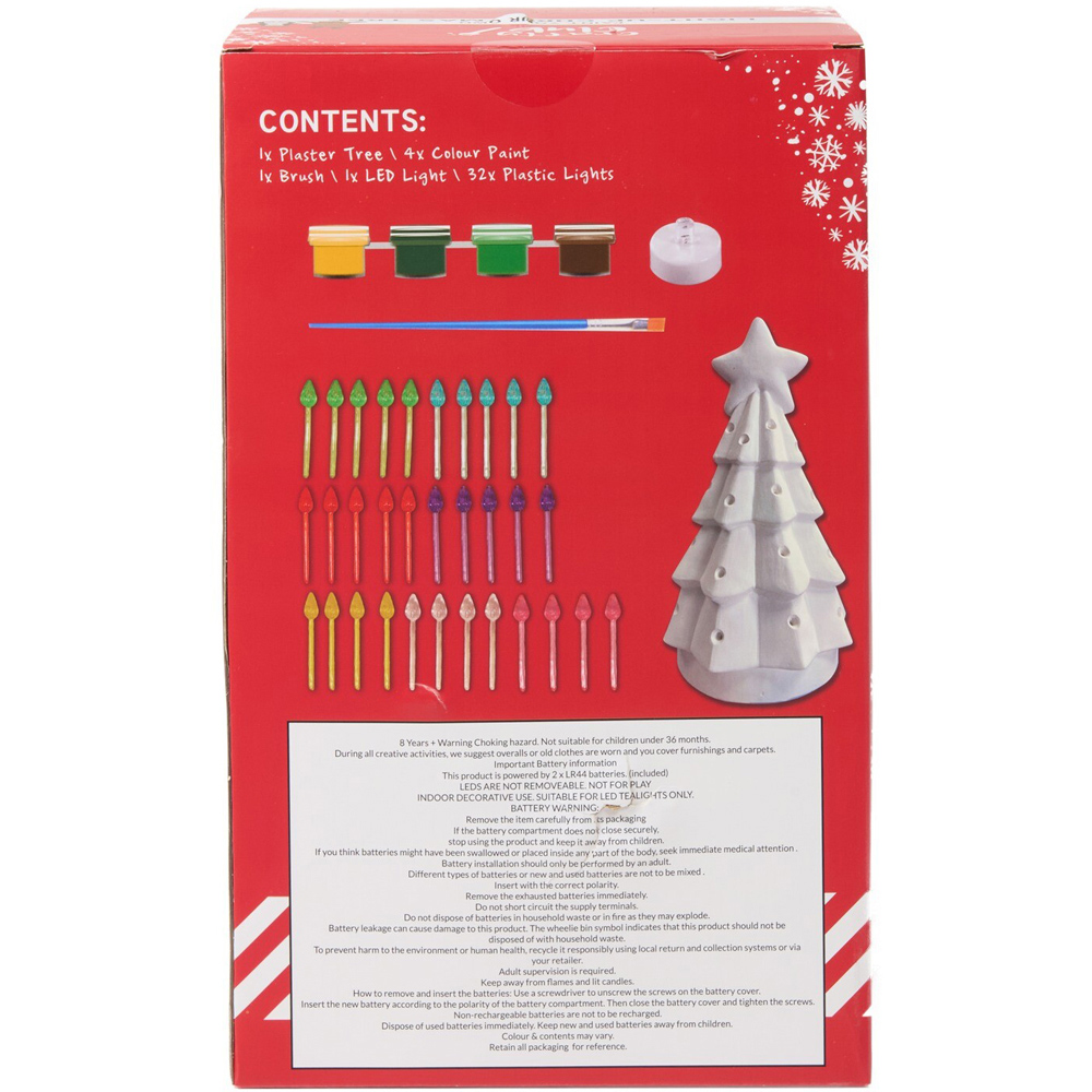 Paint Your Own Light Up Ceramic Christmas Tree Kit Image 3