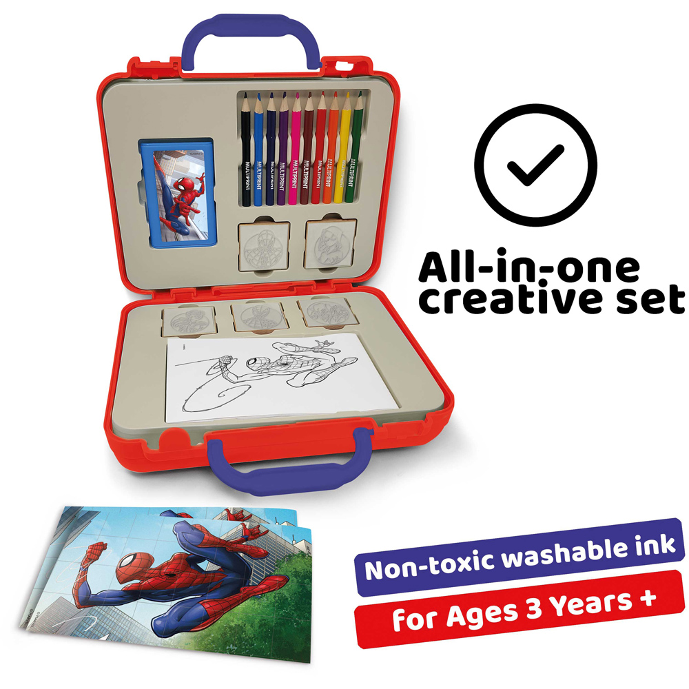 Multiprint Marvel Spider-Man Kids Travel Colouring and Stamp Set Image 3