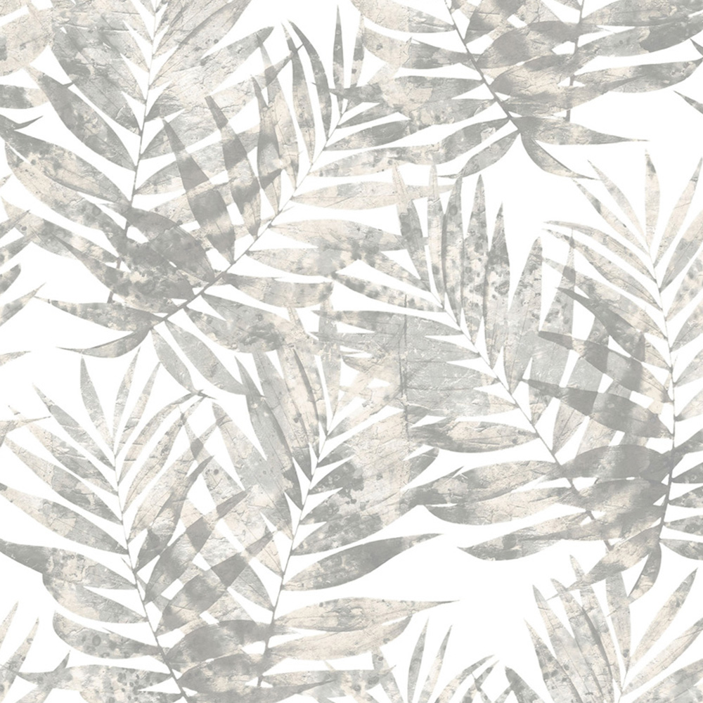 Galerie Organic Textures Leaf Grey Wallpaper Image 1