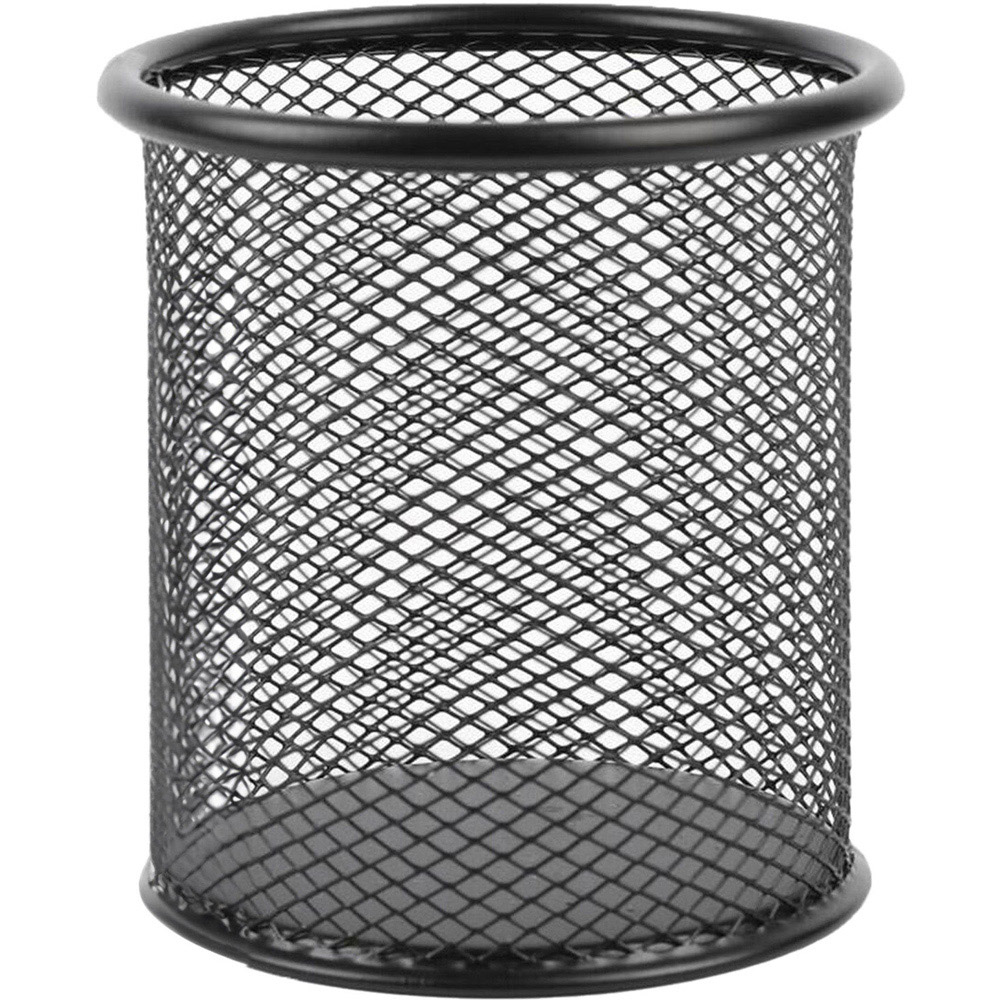 Black Mesh Metal Pen Holder Image 1