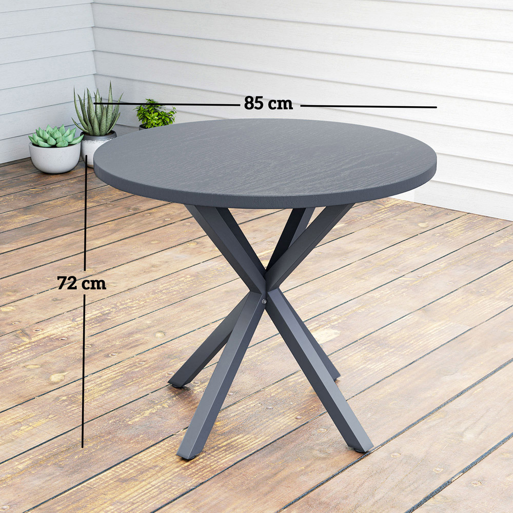 Outsunny 4 Seater Wood Effect Top Garden Table Image 9