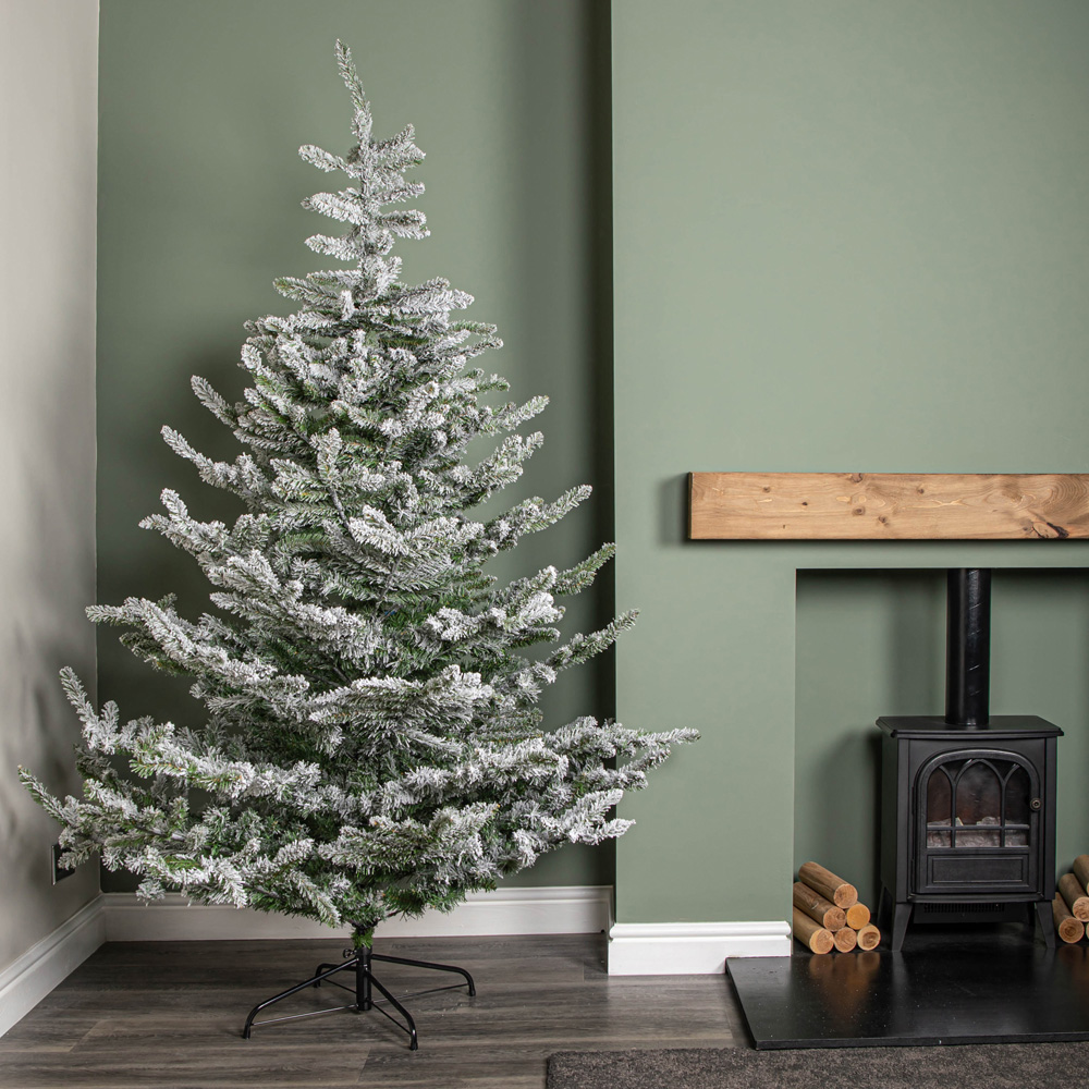 Samuel Alexander Snowy Green and White Everlands Liberty Spruce Artificial Christmas Tree 7ft Image 8