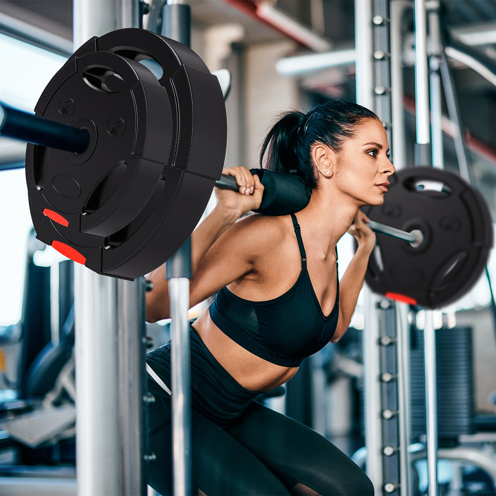 SPORTNOW Black Weight Plates Set 4 Pack Image 2