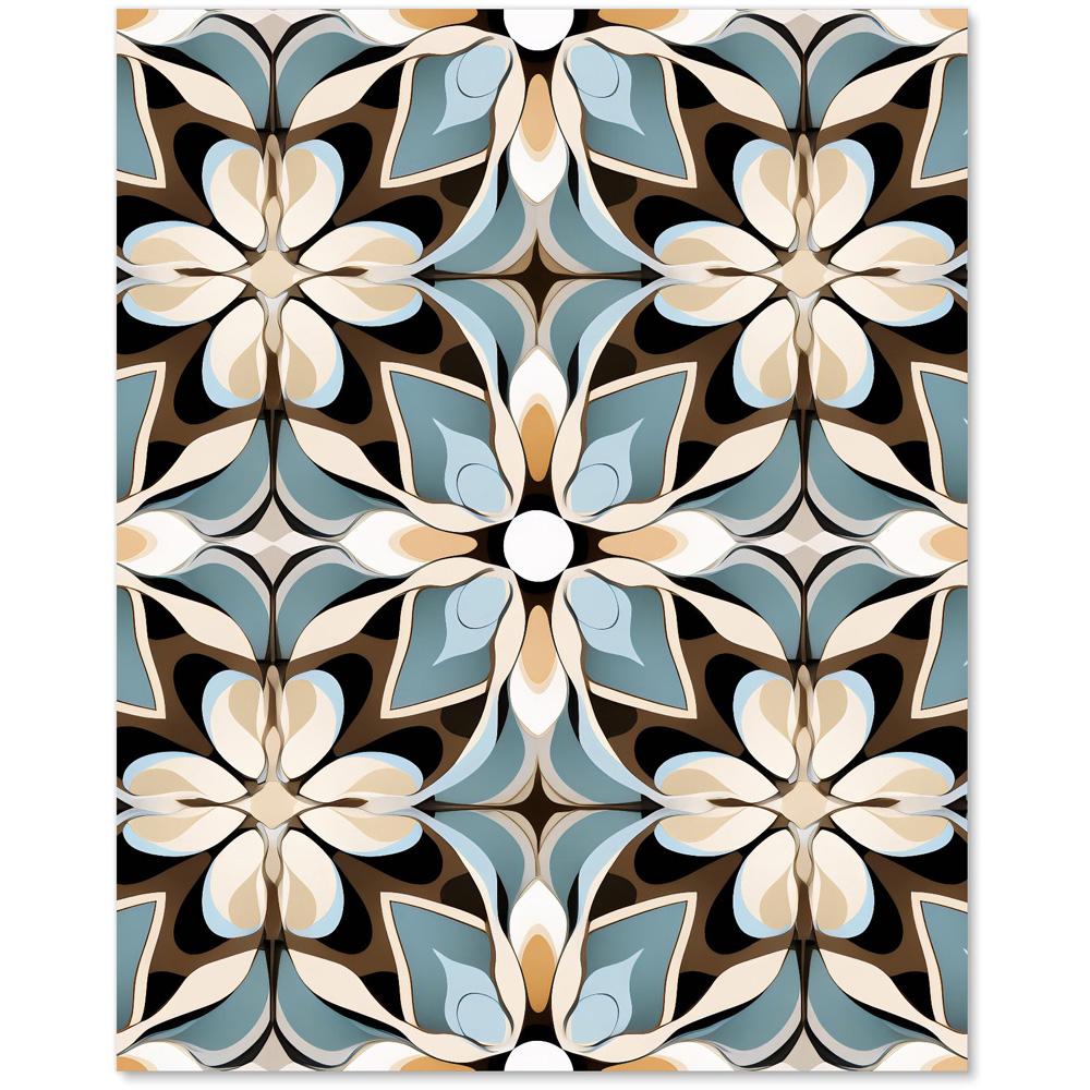 Warren Reed Designer Beige and Brown Abstract Pattern Glass Kitchen Splashback 75 x 60cm Image 2