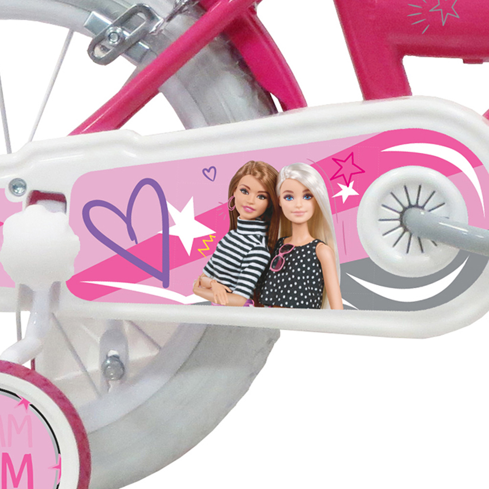 Denver Mattel Barbie 14 inch Kids Bicycle with Stabilisers Image 4