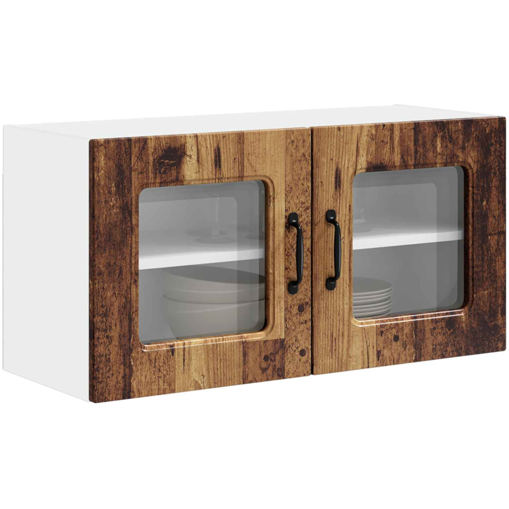 vidaXL Kalmar 2 Door Old Wood Wall Kitchen Cabinet Image 3