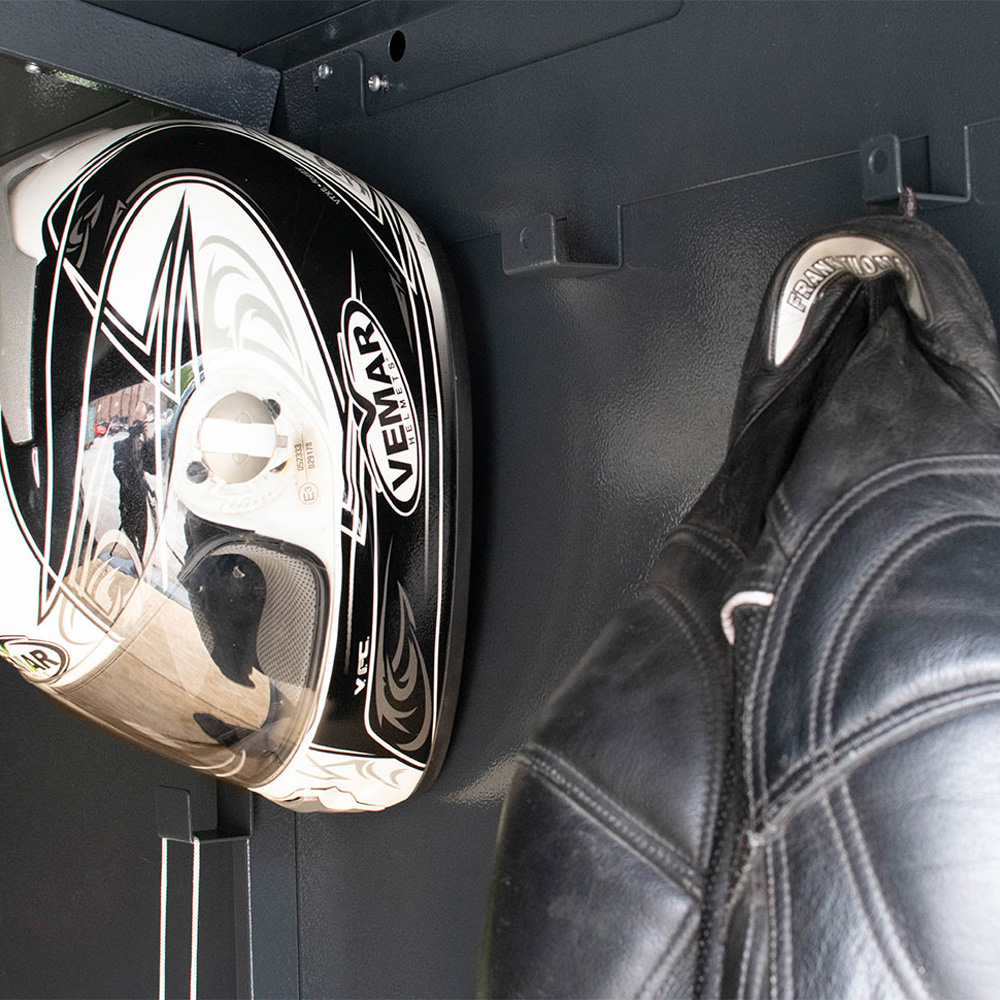 Asgard Centurion 5x 18ft Double Door Grey High Security Apex Motorcycle Garage Image 8