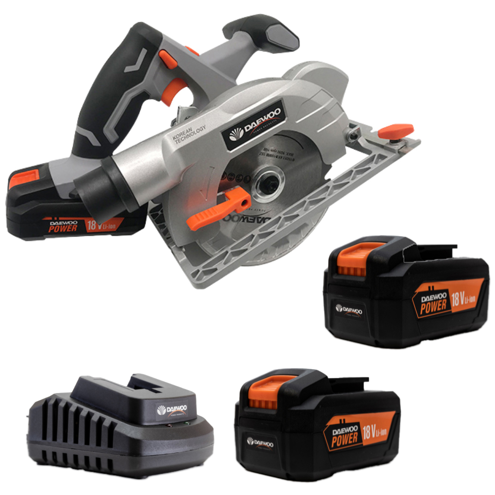Daewoo U-Force 18V 2 x 4Ah Lithium-Ion Cordless Circular Saw with Battery Charger Image 1