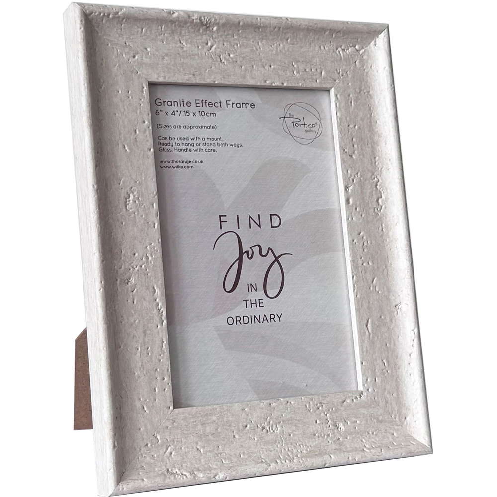 Granite Effect Photo Frame Light Grey 4 x 6 inch Image 5