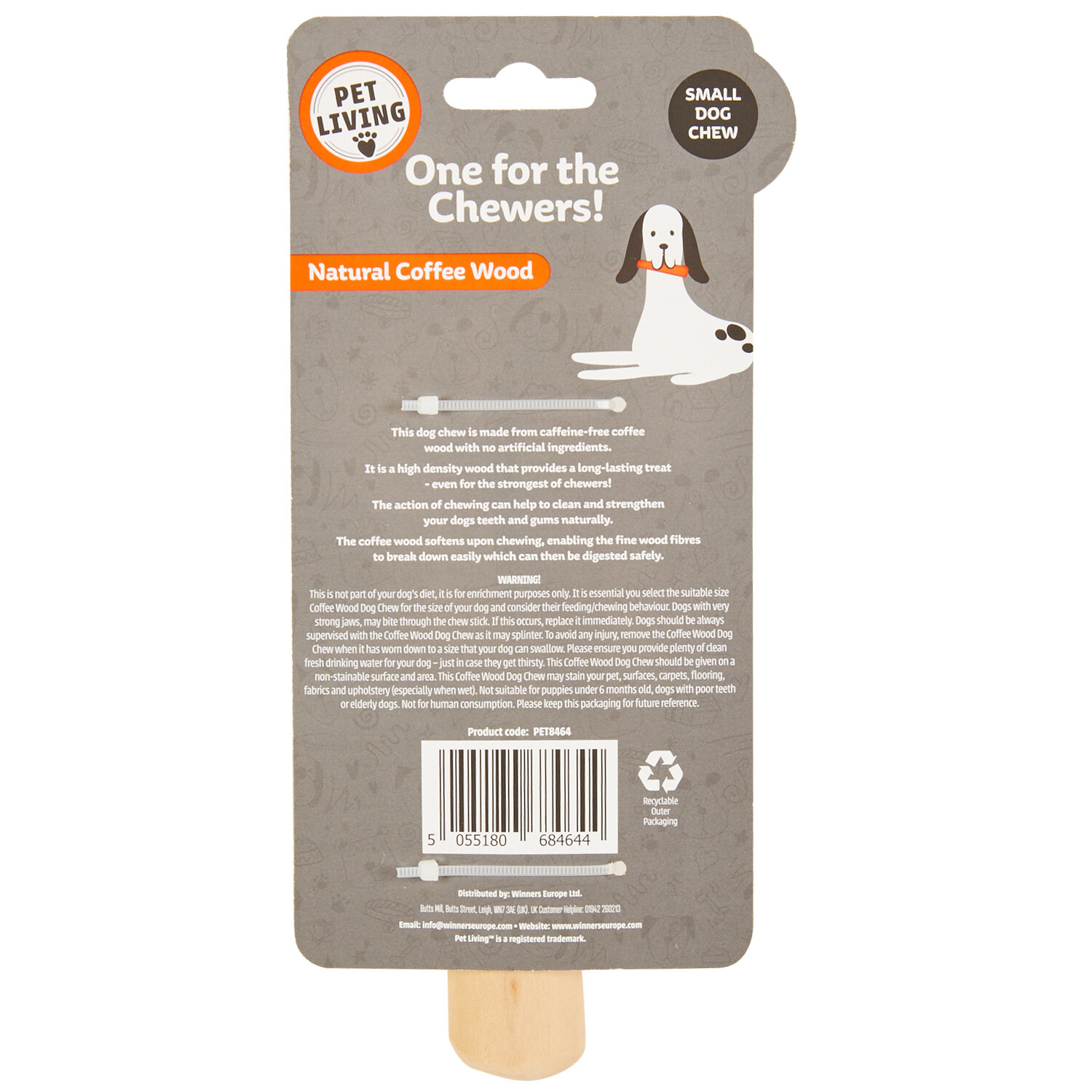 Natural Coffee Wood Dog Chew - Brown Image 2