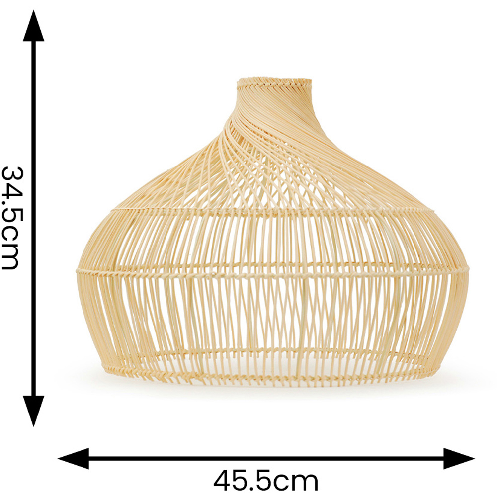 ValueLights Anais Natural Rattan Pendant Shade Image 7