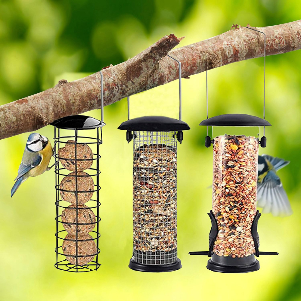 Thompson and Morgan Happy Beaks Metal Hanging Bird Feeder 3 Pack Image 2