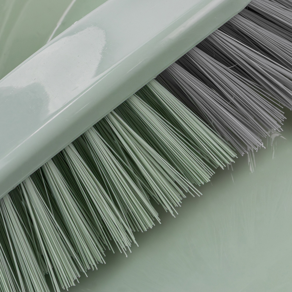 JVL Cleaning Green Dust Pan and Brush Set Image 5