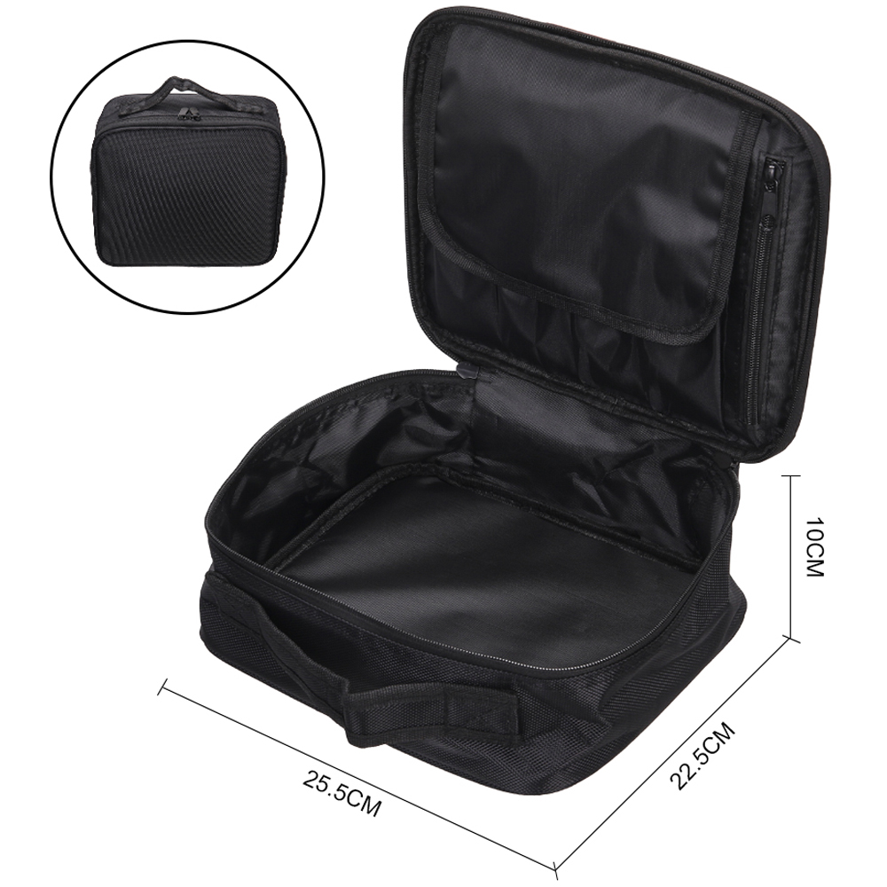 Living and Home Black Portable Waterproof Travel Makeup Bag Image 8