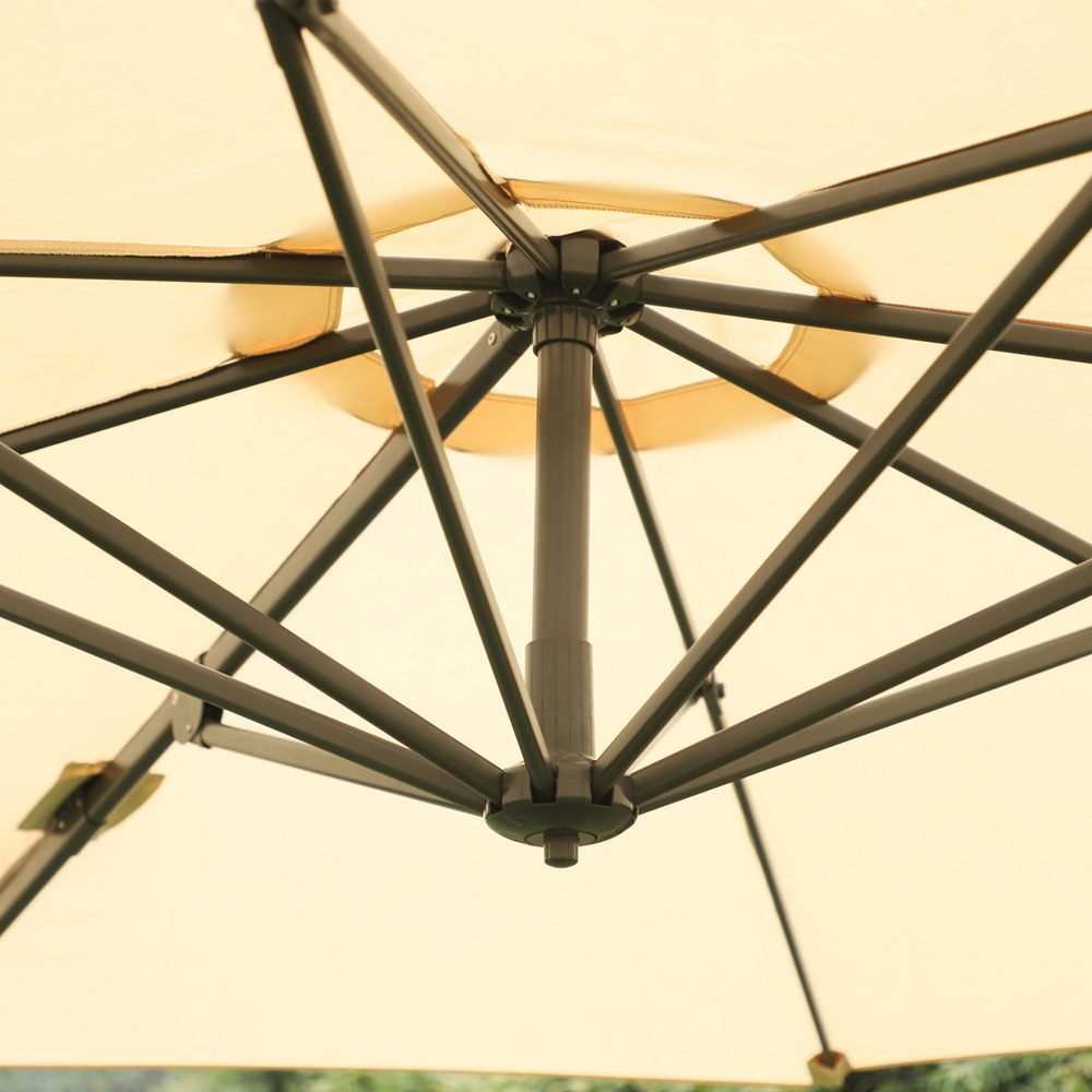 Outsunny Beige Cantilever Roma Parasol 3m Image 3