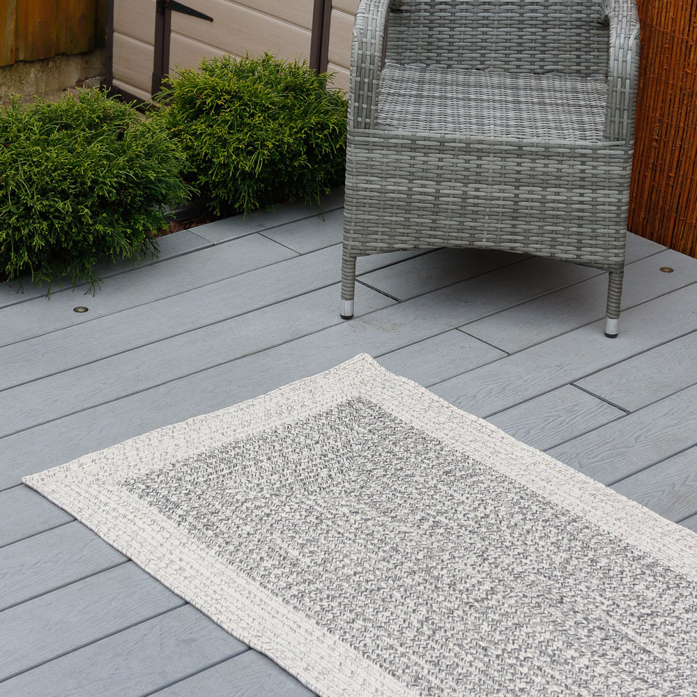 Streetwize Jute Effect Light Grey Outdoor Rug 80 x 150cm Image 4