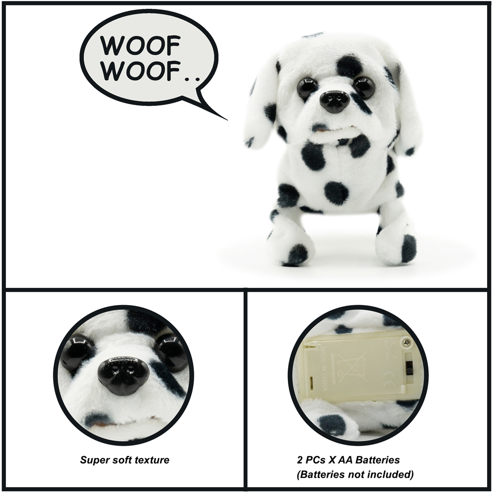 Pugs at Play Spotty The Dalmatian Interactive Walking Dog Plush Soft Toy Image 7
