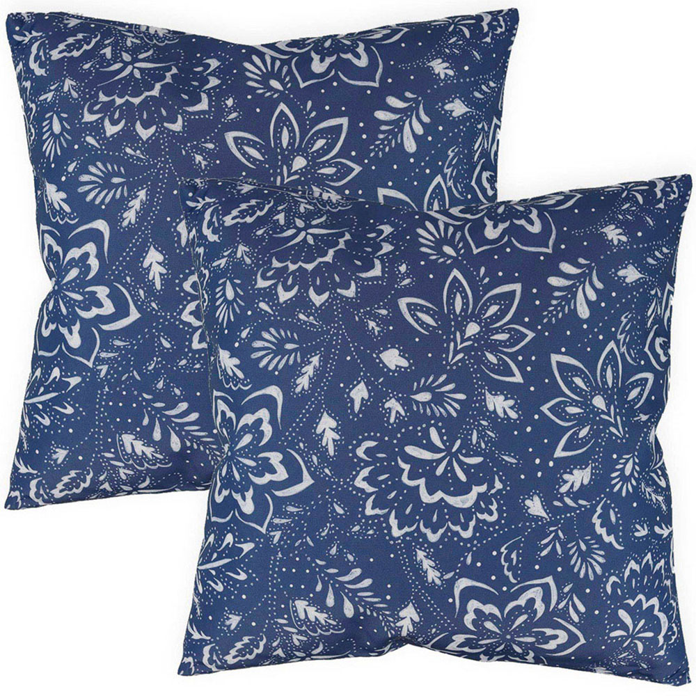 Streetwize Blue Hampton Outdoor Scatter Cushion 4 Pack Image 1