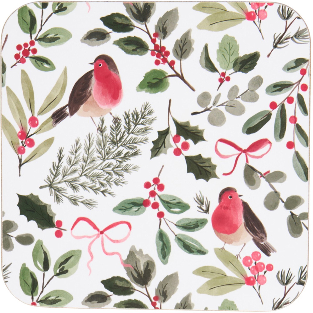 Festive Robin Placemat and Coaster Set Image 4
