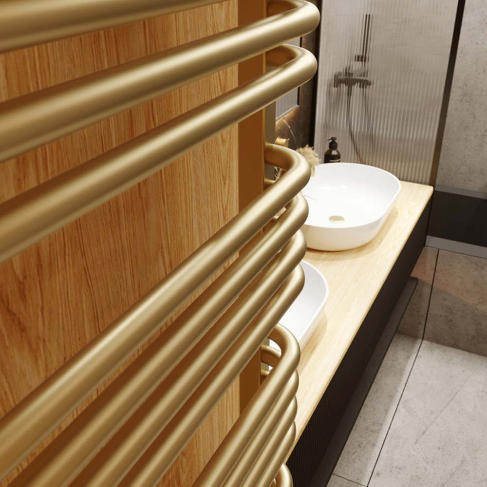 Terma Alex One 2728BTU Brass Electric Towel Rail 1580 x 500mm Image 6