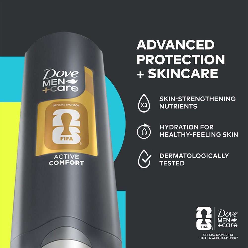 Dove Men+Care FIFA Limited Edition Active Comfort 3-in-1 Shower Gel 400ml 6 Pack Image 3
