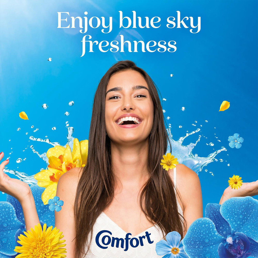 Comfort Fresh Blue Skies Liquid Fabric Conditioner 80 Washes 2.4L 4 Pack Image 9