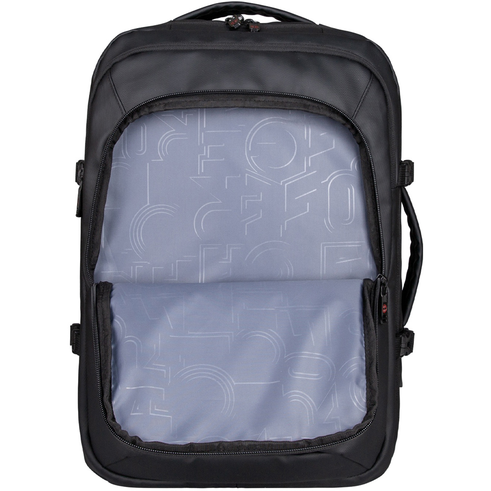 Crossgear ITour Black Compact Underseat Backpack with Built-in Charging Port and Vacuum 45cm Image 4