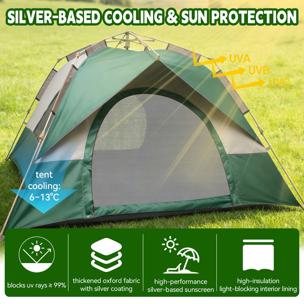 Willowmare 4-6 Person Waterproof Camping Tent Multicolour Image 6