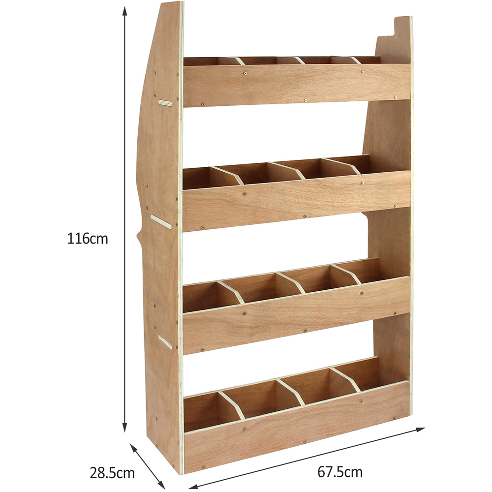 Monster Racking Brown Peugeot Partner SWB Van Storage Plywood Shelves Image 4