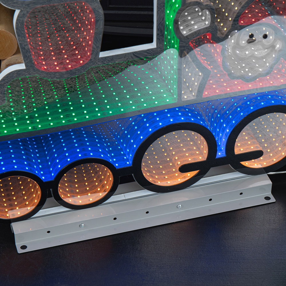 Samuel Alexander Multicolour Infinity LED Light Up Train with Santa Christmas Decoration Image 7