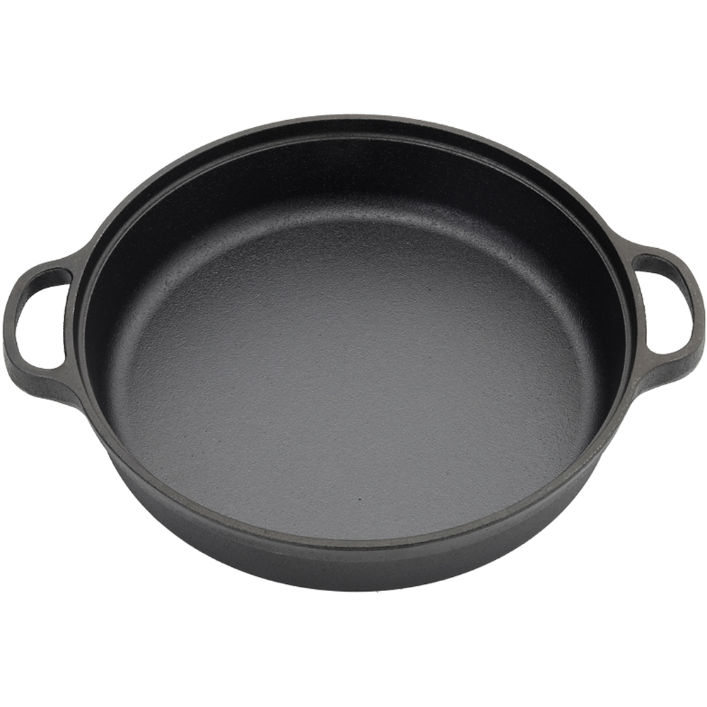 Living and Home 35cm Round Cast Iron Frying Pan Image 1