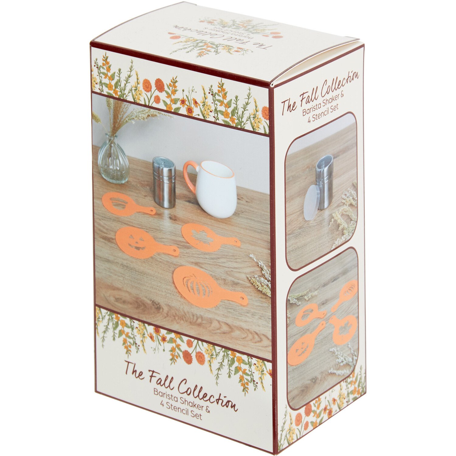 Autumn Barista Shaker and 4 Stencil Set - Orange Image 3
