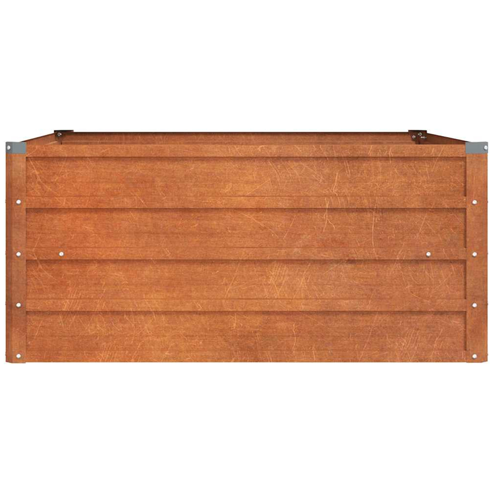 vidaXL Corten Steel Raised Garden Planter 100 x 100 x 45cm Image 3