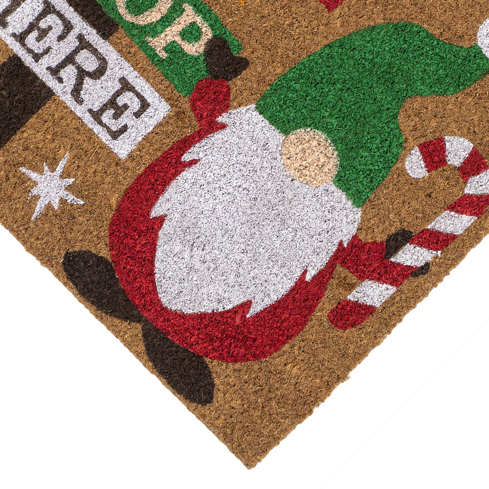 JVL Christmas Santa Stop Here Coir Non Slip Entrance Doormat 40 x 58cm Image 3