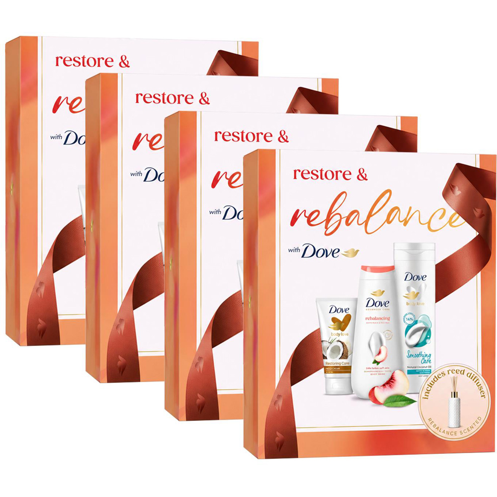 Dove Restore and Rebalance 3 Piece Gift Set 4 Pack Image 1