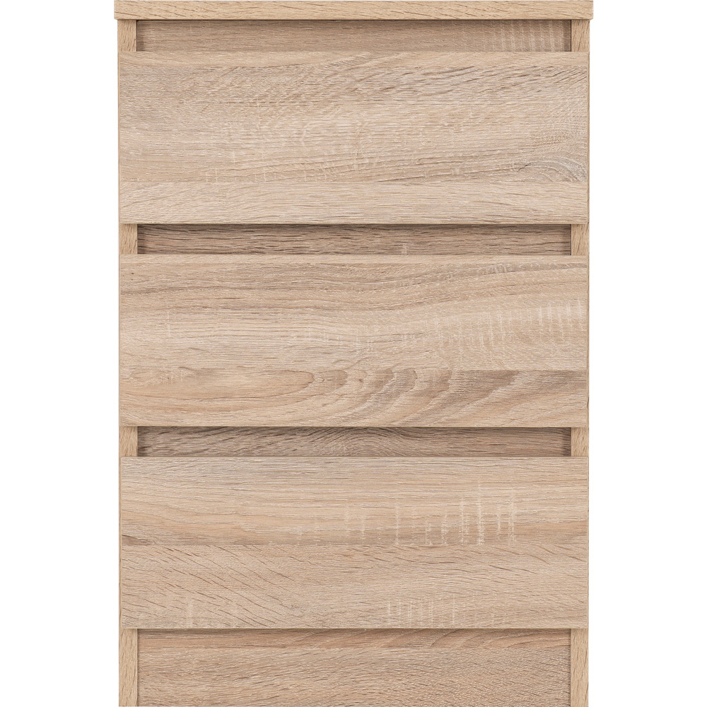 Seconique Malvern 3 Drawer Sonoma Oak Effect Bedside Table Image 3