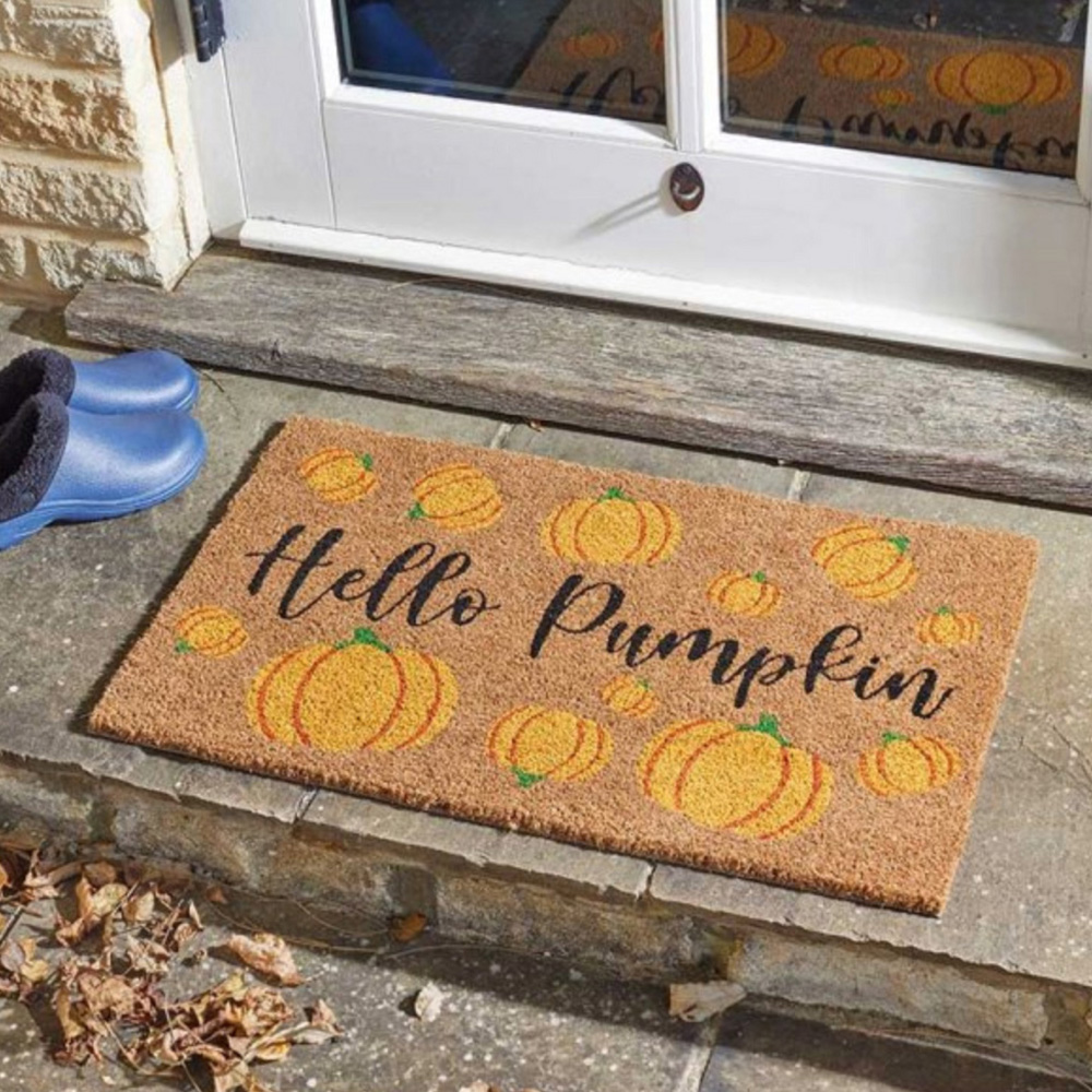 Garden Mile Hello Pumpkin Non Slip Door Mat Image 2