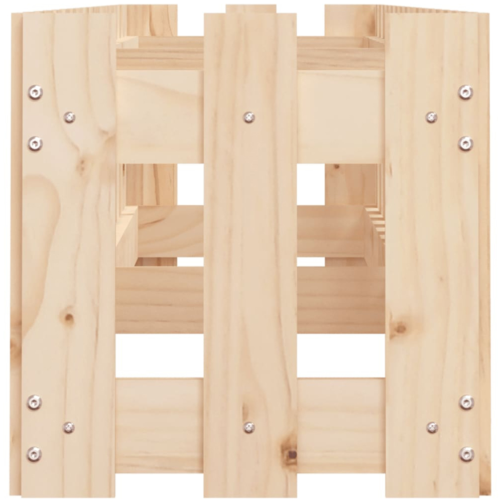 vidaXL Natural Pine Wood Fence Design Raised Garden Bed 30 x 30 x 200cm Image 5