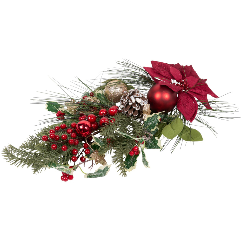 Traditional Poinsettia Bauble Door Drop Image 4