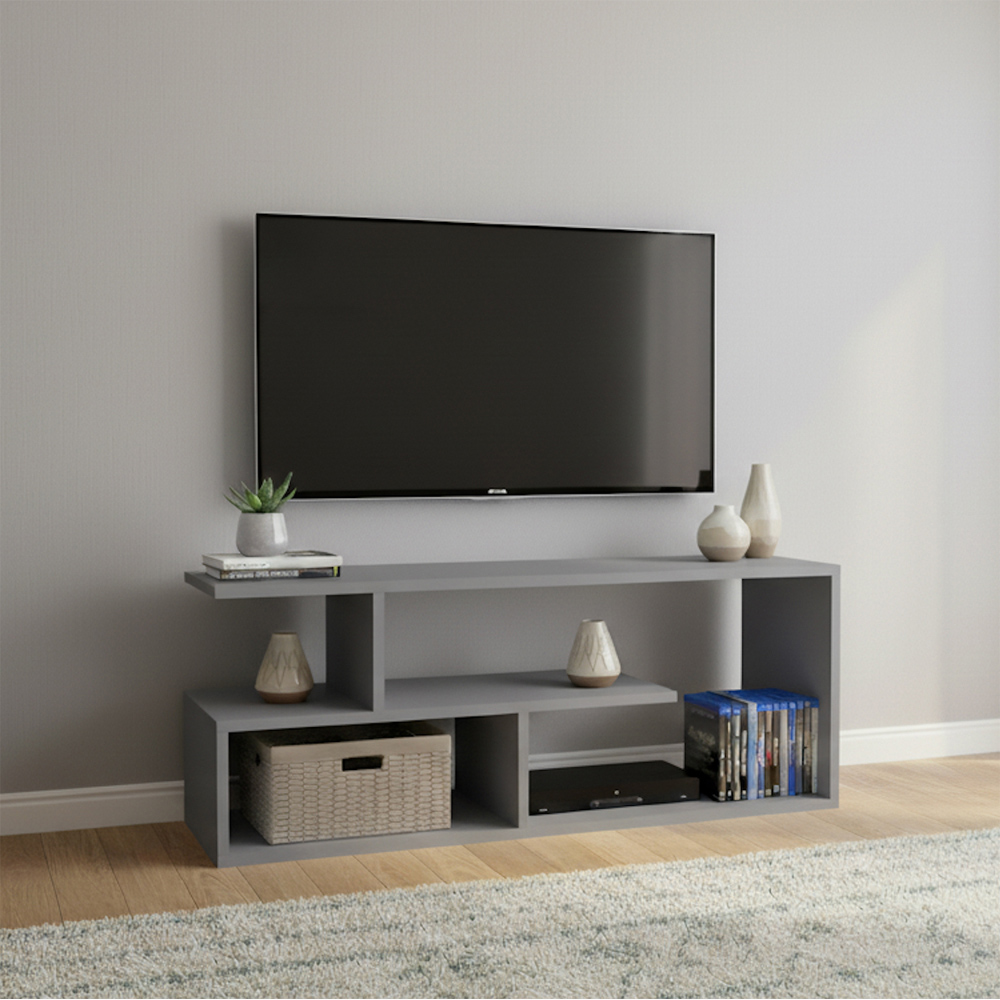 Shefa Eden 4 Shelf Grey TV Unit Image 4