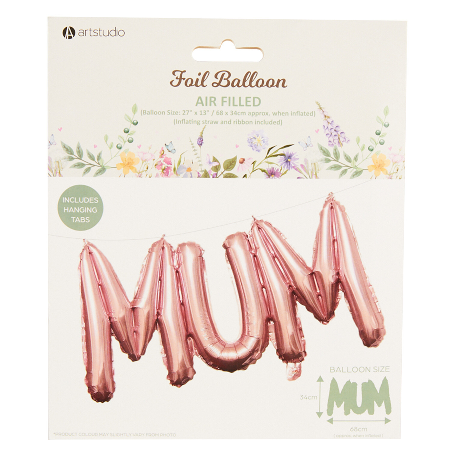 Mum Foil Balloon Banner - Pink Image