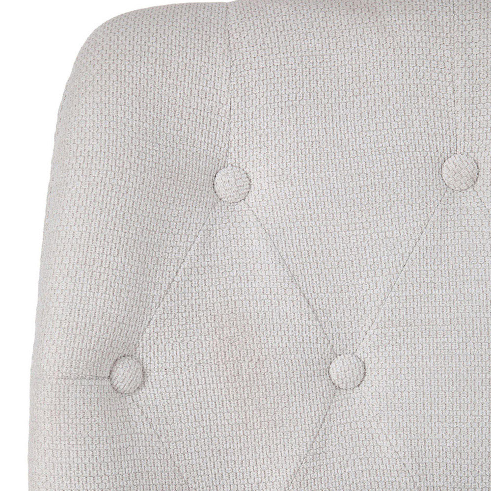 Living and Home White Chenille Swivel and Adjustable Retro Office Chair Image 5