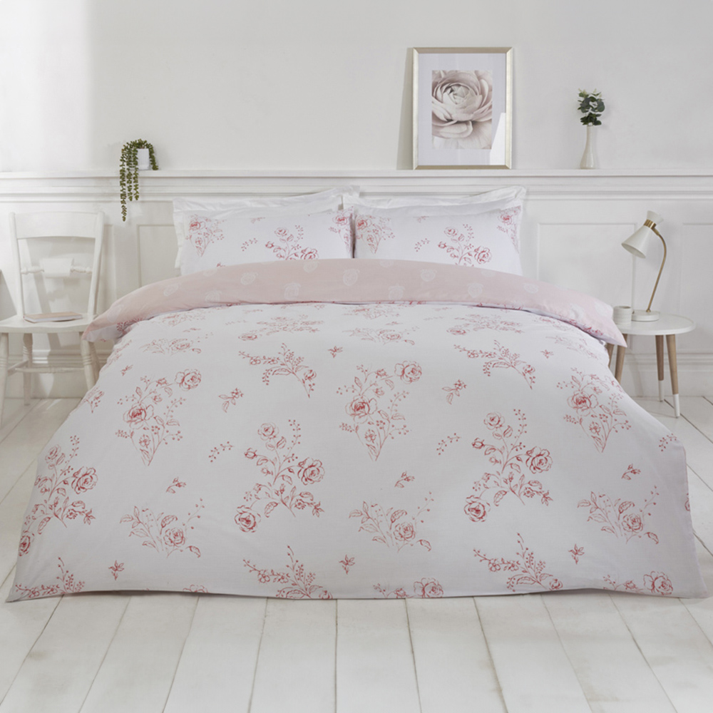 Rapport Home PH Sadie Super King Rose Pink Duvet Set Image 1