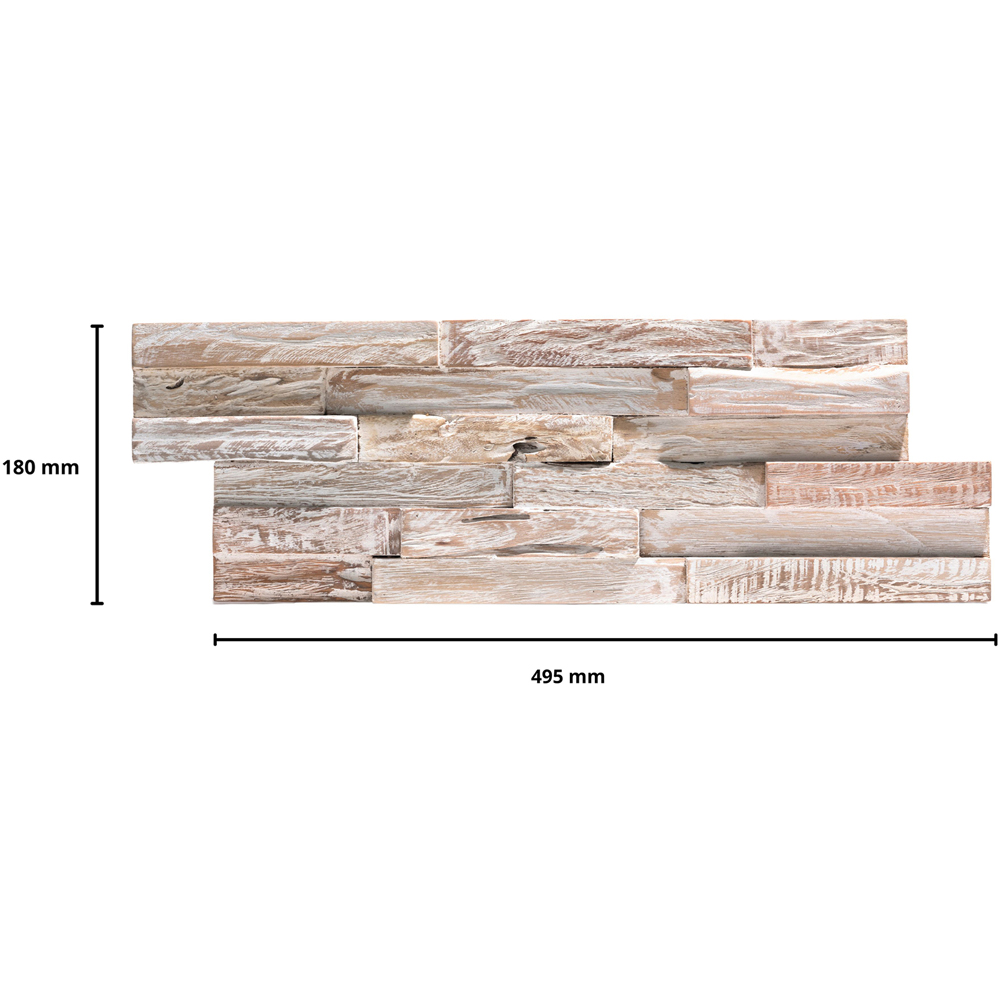 Wallsupply UltraWood White Wash Teak Wall Panel 10 Pack Image 5