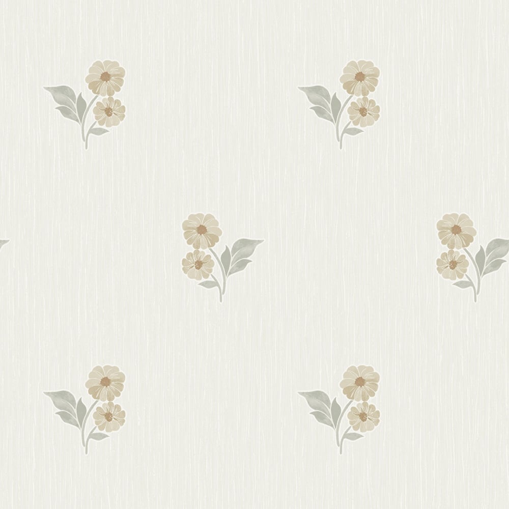 Grandeco Clametis Floral Sprig Sage Vinyl Wallpaper Image 1