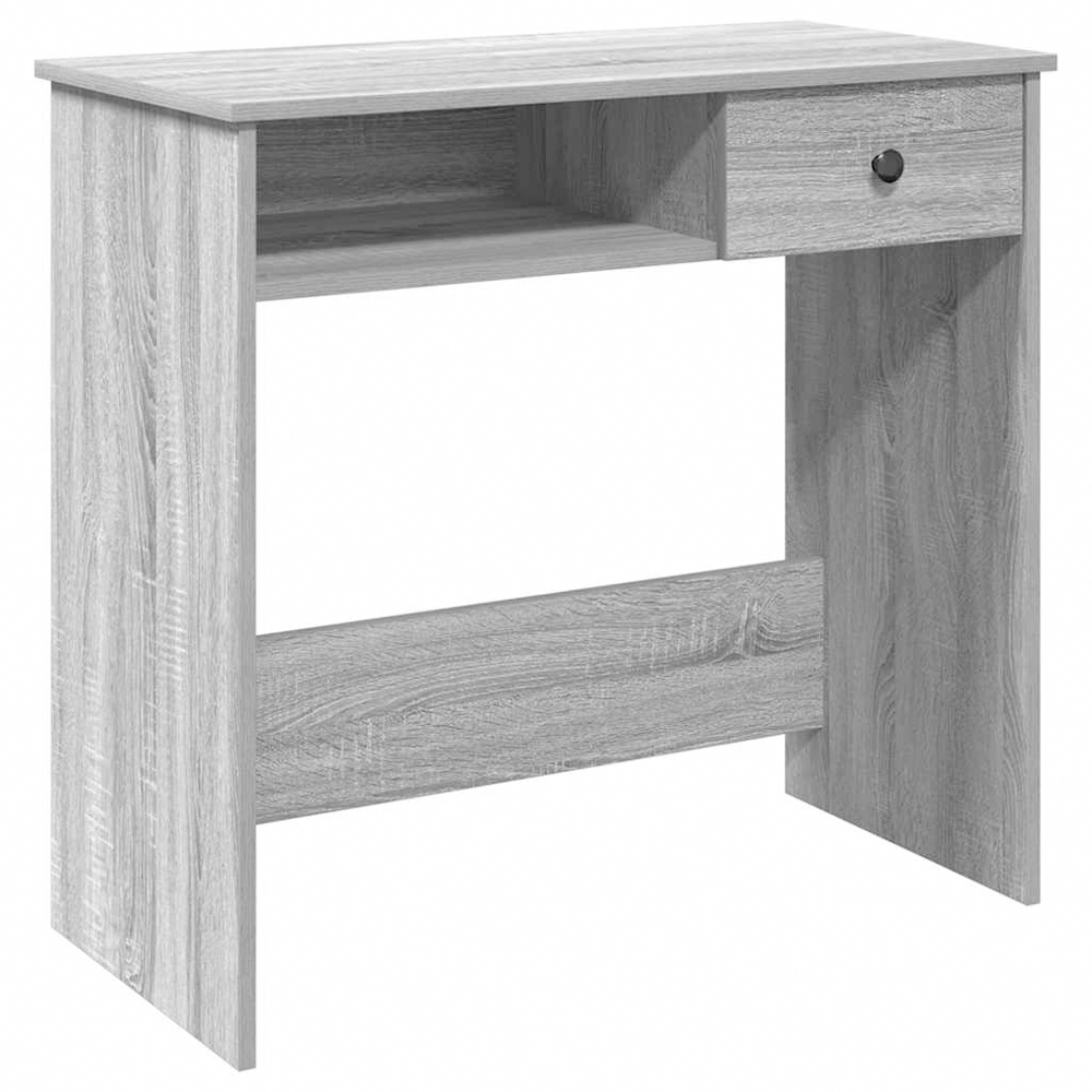 vidaXL Single Drawer Single Shelf Office Desk Grey Sonoma Image 2